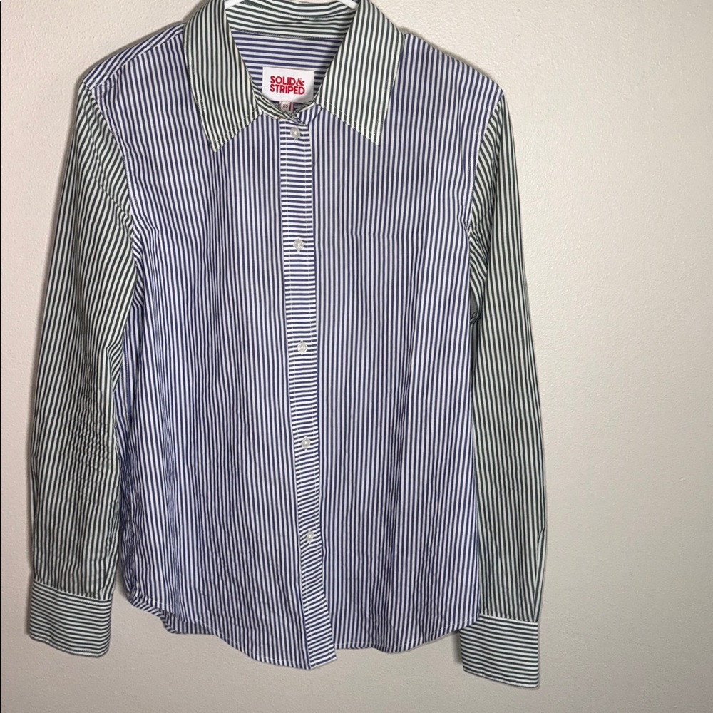 Solid & Striped Xs Button Down Shirt Blouse Women… - image 2